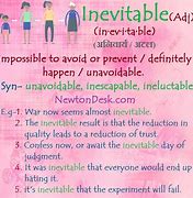Image result for inevigable