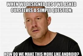 Image result for iOS vs Android Elitist Meme