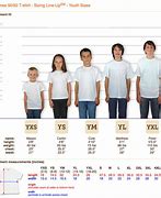 Image result for Youth XL Size Chart