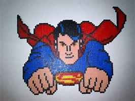 Image result for Superman Logo Perler Beads
