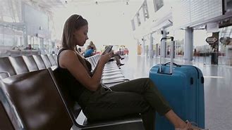 Image result for Woman Waiting Airport