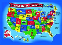 Image result for Map of United States for Kids