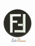 Image result for Fendi Logo Machine Embroidery Design