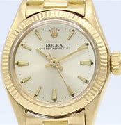 Image result for Rolex Oyster Perpetual 18K Gold Ladies