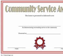 Image result for Community Award Certificate