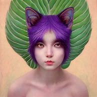 Image result for Purple Cat Art