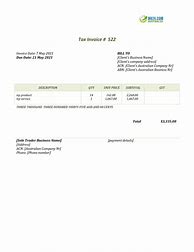 Image result for Invoice Template Australia No GST