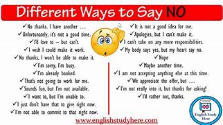 Image result for How to Say No