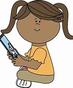 Image result for Girl with iPad Clip Art