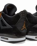 Image result for Jordan Retro 4 Black and Gold Logo