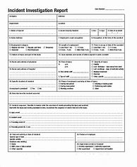 Image result for Incident Investigation Report Template