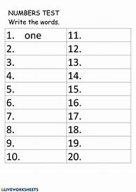 Image result for 1-20 Numbers Activity