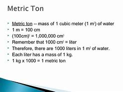 Image result for Cubic Meter to Ton