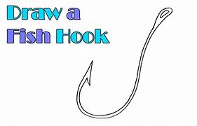Image result for Fishing Hook Drawing for Kids
