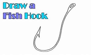Image result for Fishing Hook Sketch