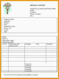Image result for Free Blank Medical Invoice