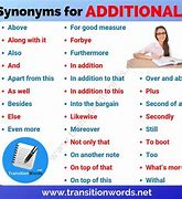 Image result for Additional Synonym
