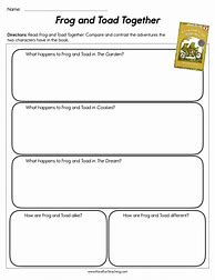 Image result for Frog and Toad Are Friends Worksheets