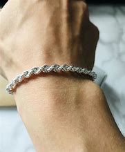 Image result for Men's Silver Rope Bracelet