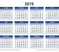 Image result for Free 2019 Wall Calendar