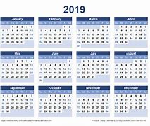 Image result for 2019 Calendar Printable Free