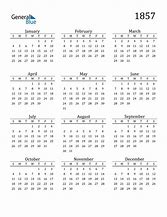 Image result for 1857 Calendar