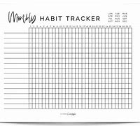 Image result for Free 30-Day Habit Tracker Printable