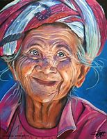 Image result for Filipino Old Man Calling On a Home Phone Painting