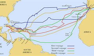 Image result for The Route of Columbus with Labels