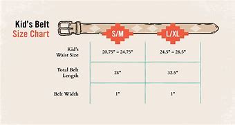 Image result for Kids Belt Size Chart