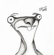 Image result for Sid the Sloth Black and White