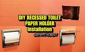 Image result for recessed toilet rolls holders install