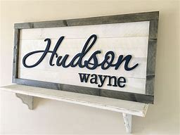 Image result for Nursery Wood Name Signs