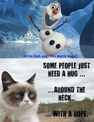 Image result for Grumpy Cat Frozen Memes