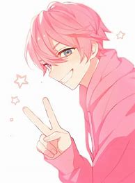 Image result for Anime Boy Pastel Pink