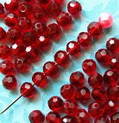 Image result for Flat Back Red Glass Beads