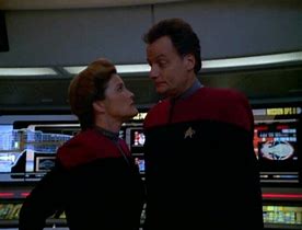 Image result for Star Trek Voyager Q and Janeway