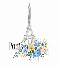 Image result for Eiffel Tower with Flowers Clip Art