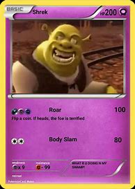 Image result for Shrek Pokemon Card 100 Pound One