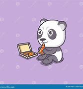 Image result for Cartoon Panda Eating Pizza