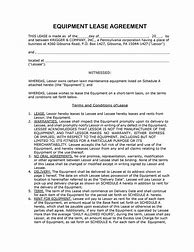 Image result for Equipment Rental Agreement Template