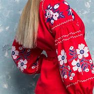 Image result for Toddler White and Red Embroidered Blouse