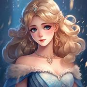 Image result for Cartoon Princess Blue Dress