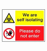 Image result for Self Isolating Sign