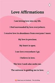 Image result for Positive Love Affirmations