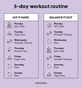 Image result for 5 Day Workout Routine