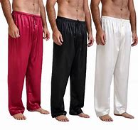 Image result for Men's Silk Pajama Bottoms