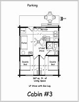Image result for 2 Bedroom Cabin House Plans