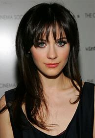 Image result for Zooey Deschanel with Straight Hair