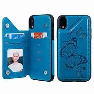 Image result for Clear Blue Butterfly Case iPhone XR